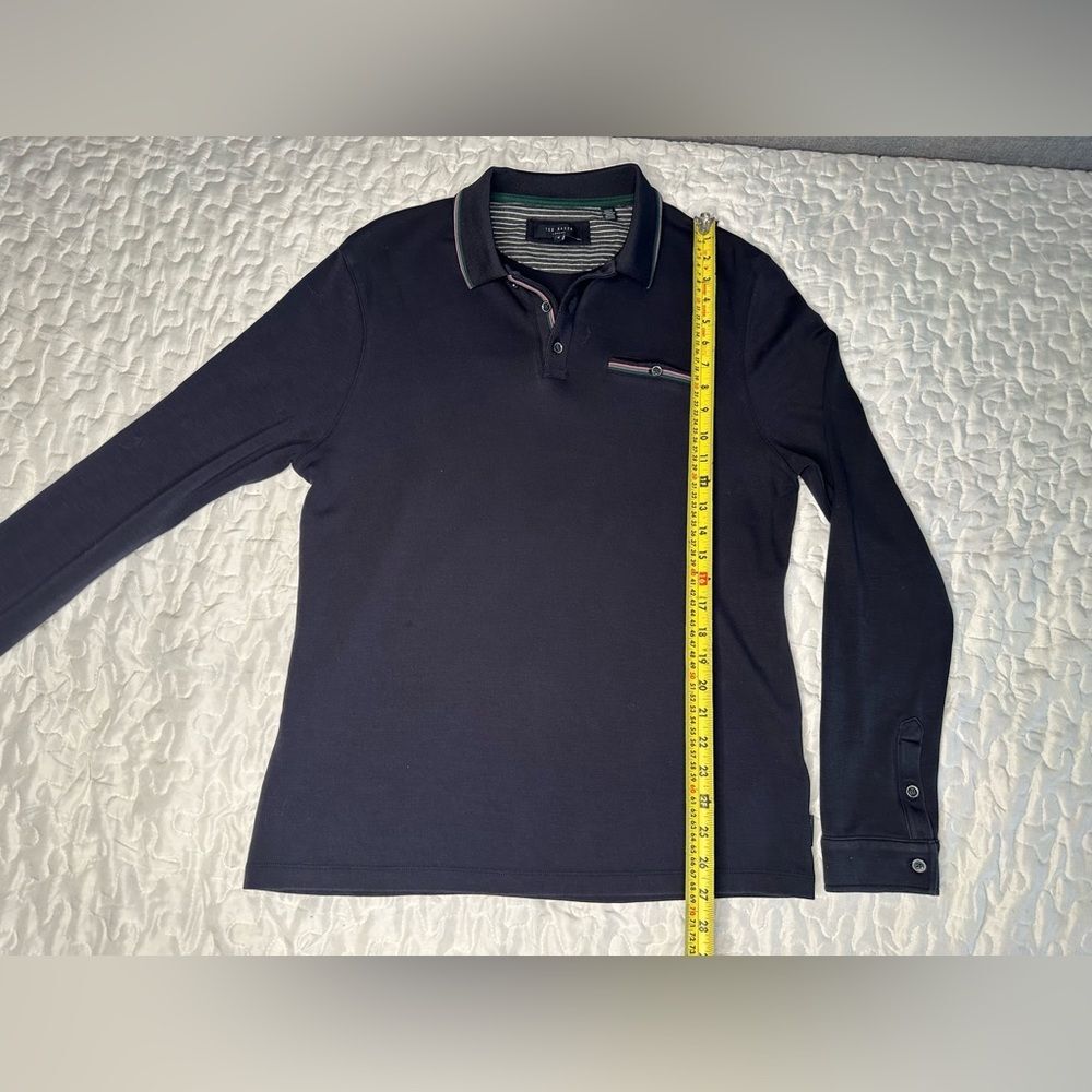 Ted Baker London Men’s Vintage Long-Sleeve Golf Polo Shirt Size M Retro Preppy - Picture 9 of 11